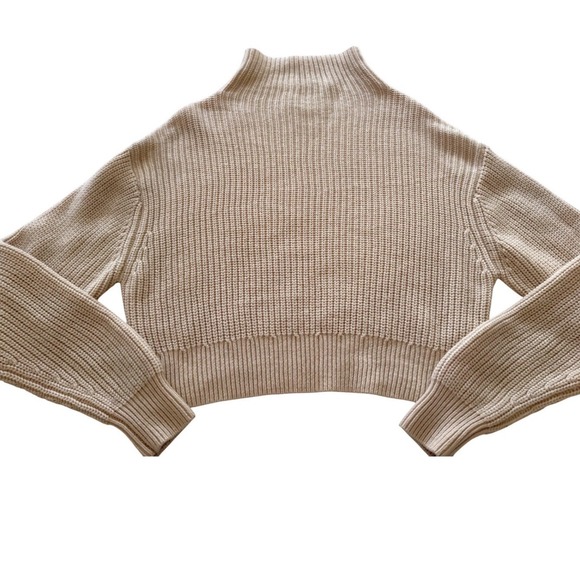 Aritzia wilfred Sweaters - Aritzia Wilfred Montpellier 100% Merino Wool Cream Mock Neck Sweater Size M